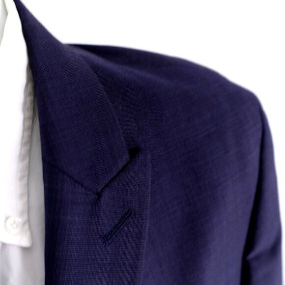 Tommy Hilfiger Wool Polka‎ Dot Peak Lapel 2 Button Suit Jacket 42R Or Slim 44R - Picture 2 of 14